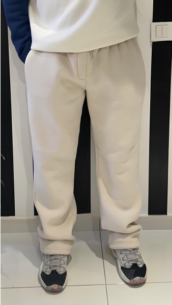 Baggy Kalıp Eşofman Altı - Bej