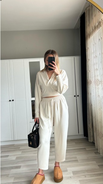 Kapüşonlu Sweat Pantolon Takım