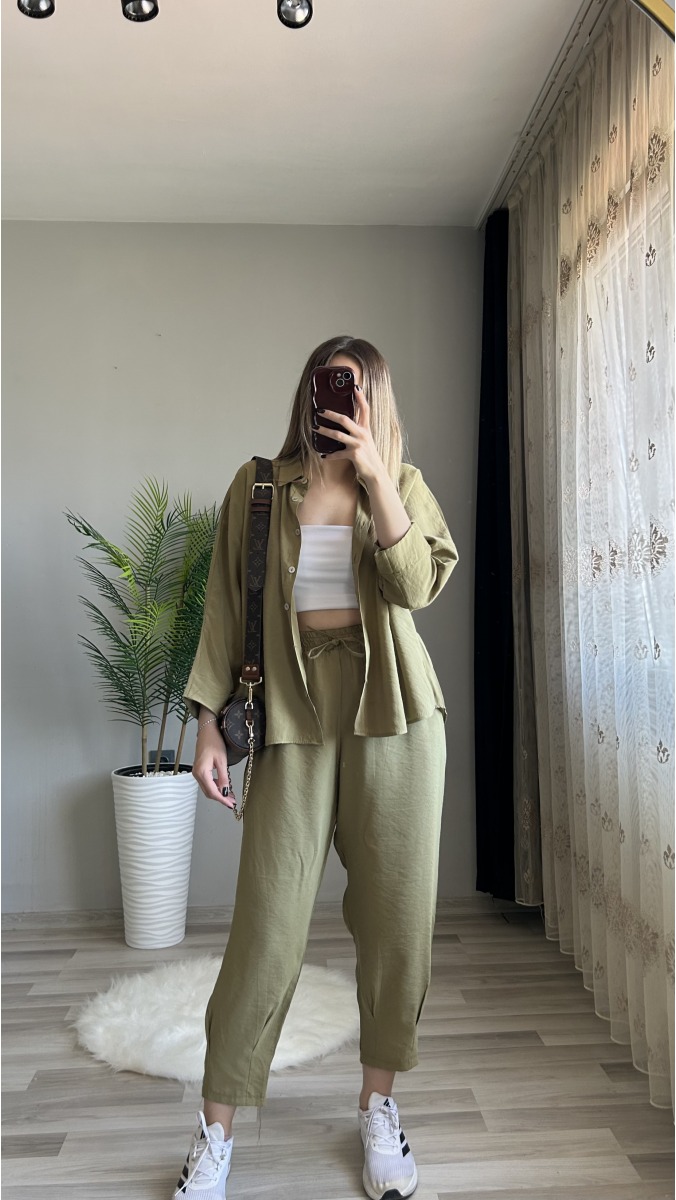 Gömlek Pantolon Takım - Yeşil